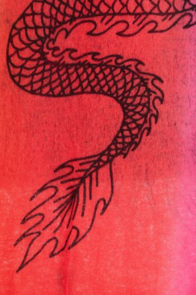 Cashmereschal mit Motiv