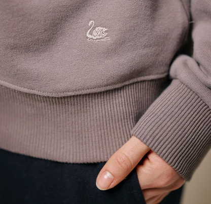 Relaxed Cotton Soft Fleece Sweatshirt - faded grain