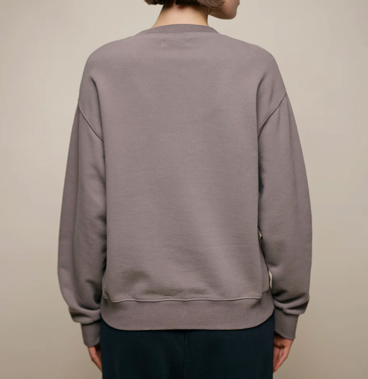 Relaxed Cotton Soft Fleece Sweatshirt - faded grain