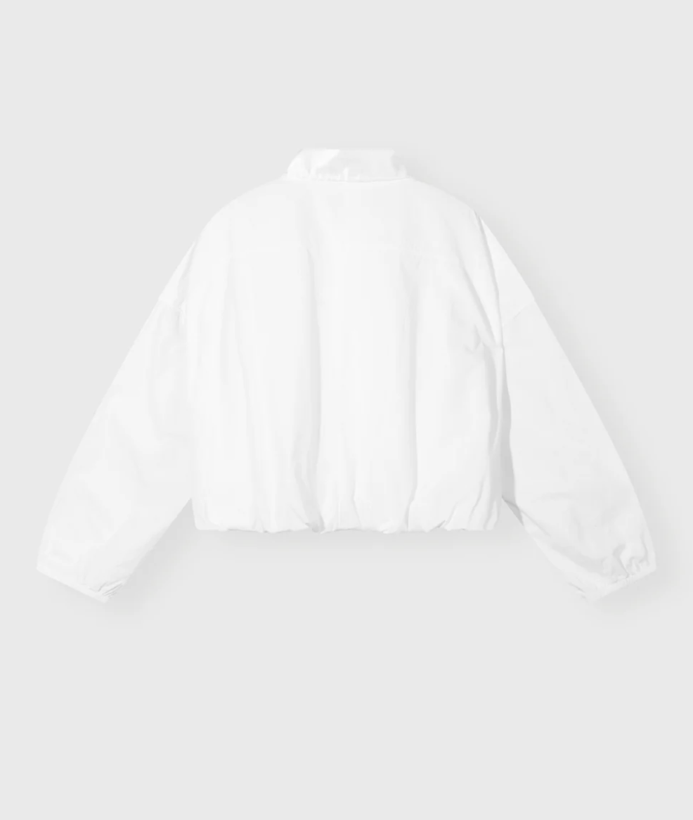 Cropped smoking blouse - white