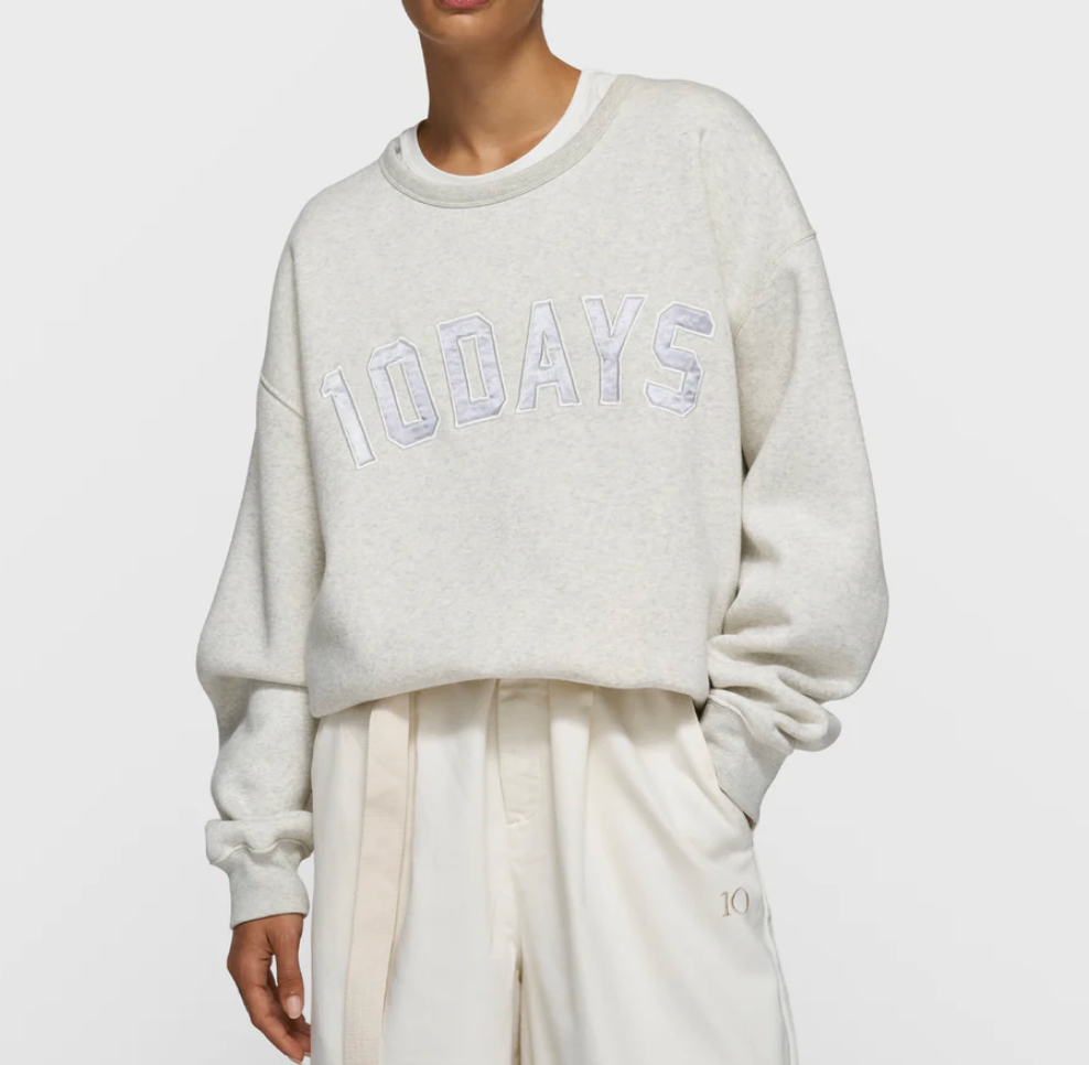 Statement Sweater - soft white melee