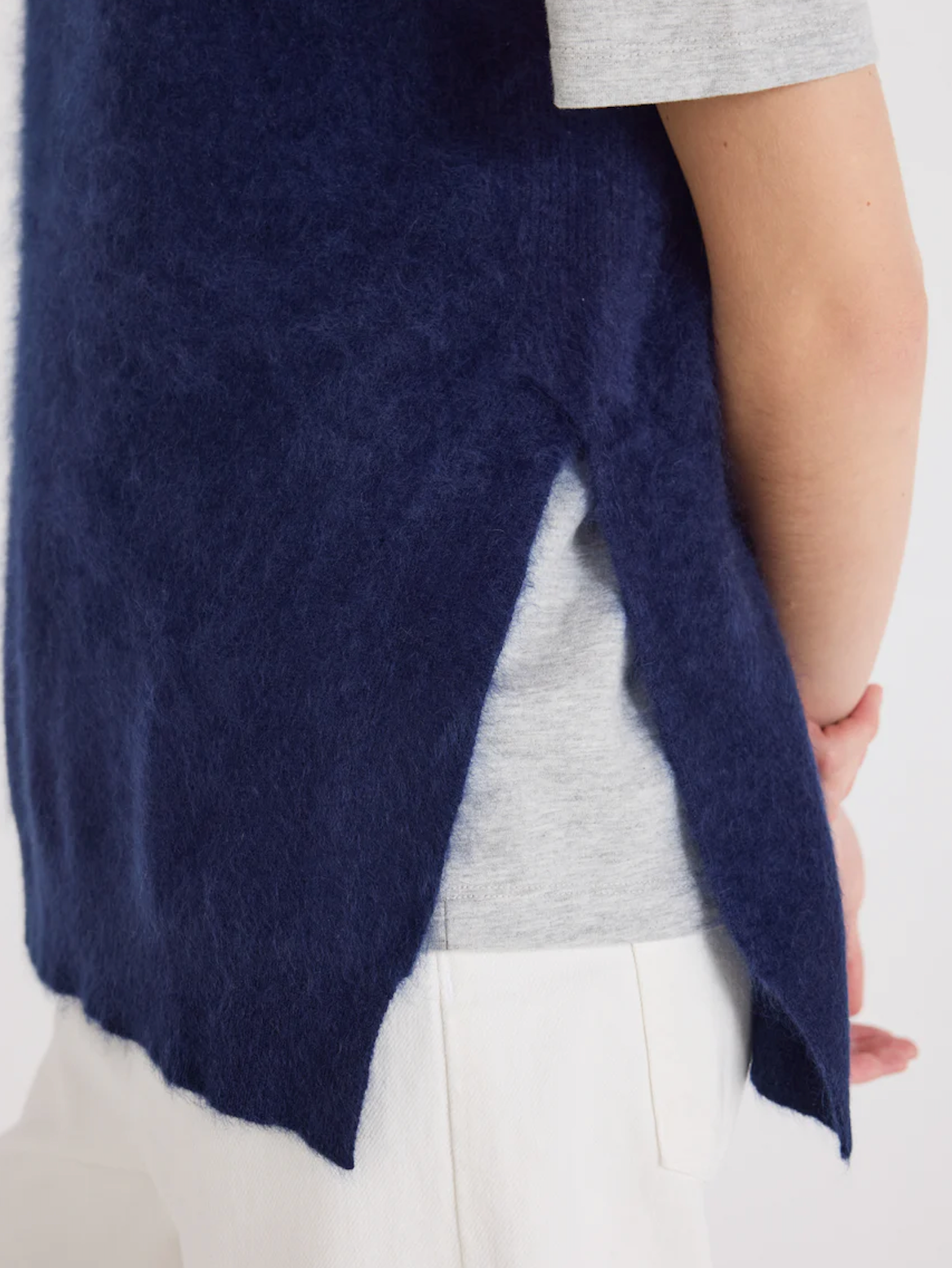 Cashmereweste Brushed Cashmere - navy