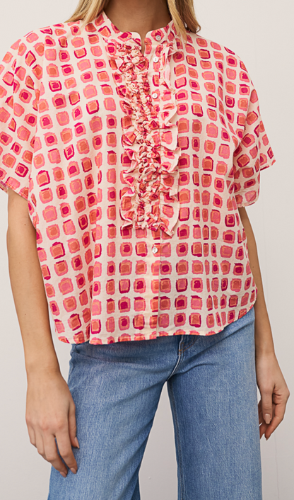 Bluse Daisy - graphisches Muster