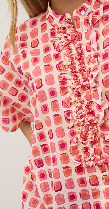 Bluse Daisy - graphisches Muster