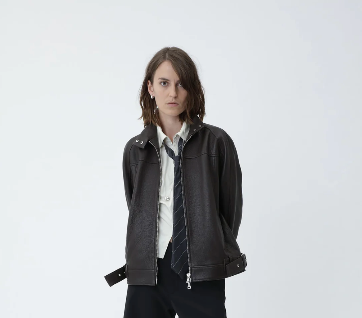 Lederjacke - coffee bean