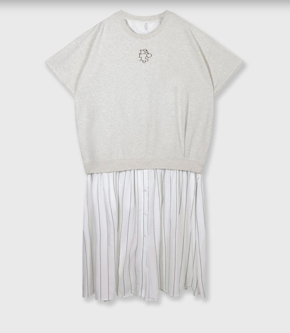 Statement Sweater Dress - soft white melee