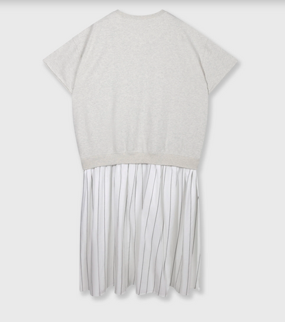 Statement Sweater Dress - soft white melee