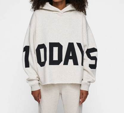 The Statement Logo Hoodie - soft white melee
