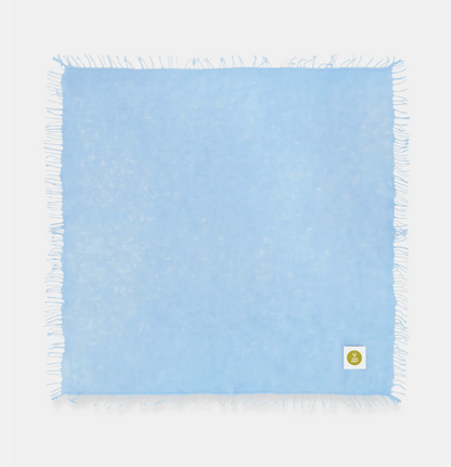 Cashmerebandana mit Fransen - hellblau