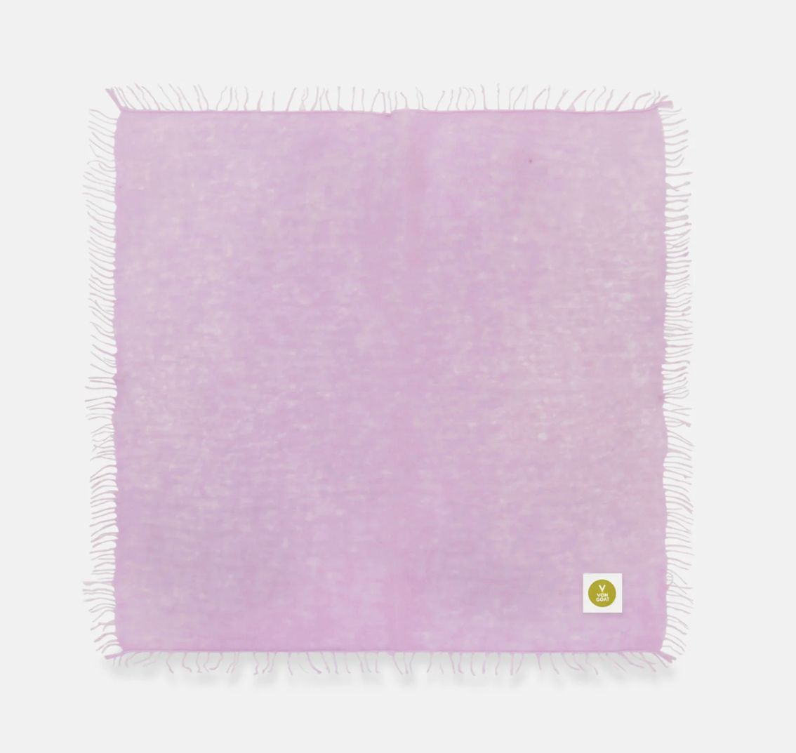 Cashmerebandana mit Fransen - lavender