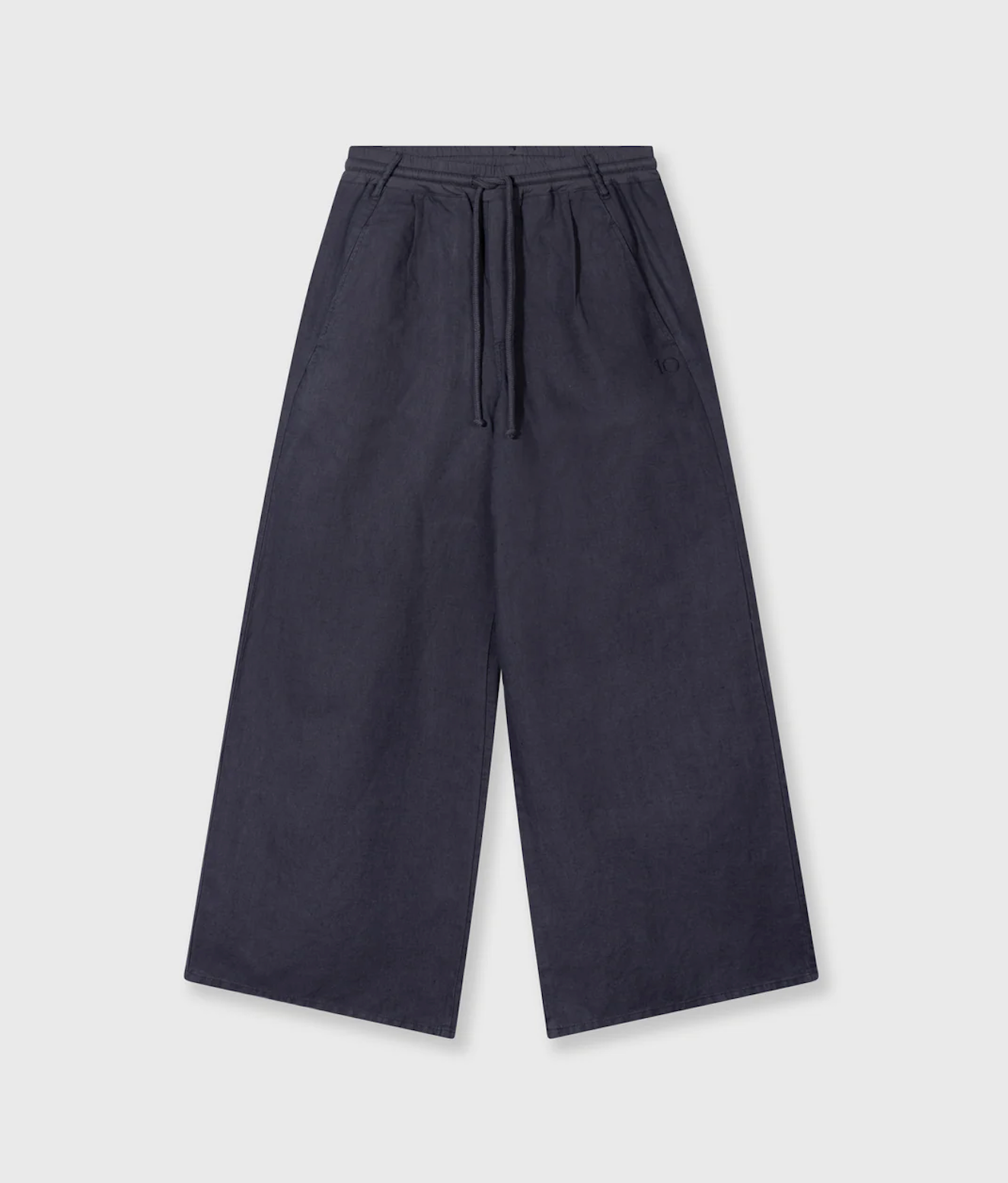 Cotton linen pants - anthrazit (steel blue)