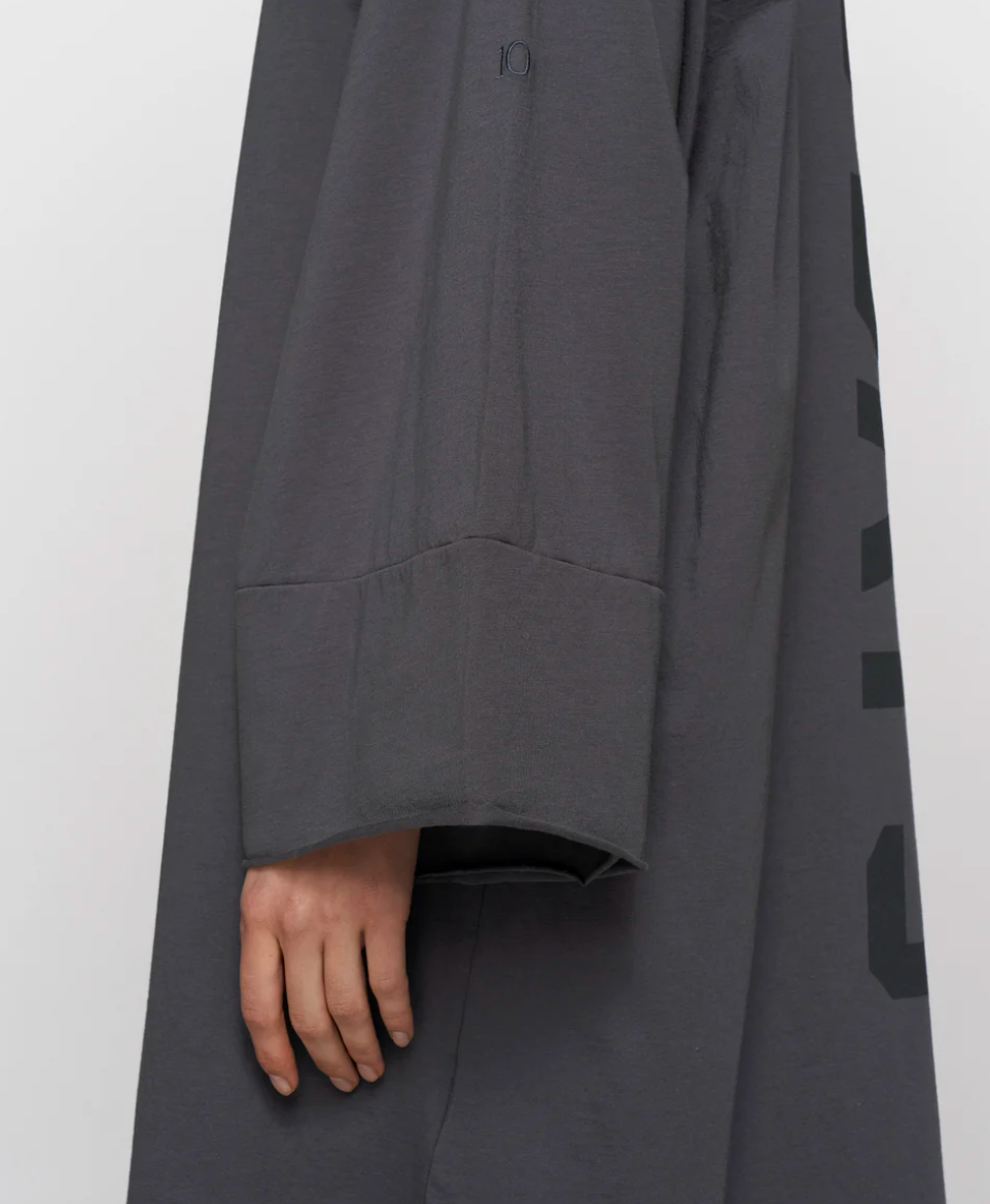 Jersey logo dress - grau (steel blue)