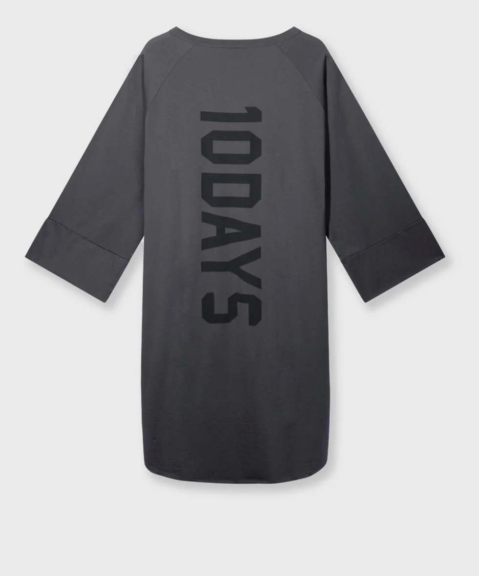 Jersey logo dress - grau (steel blue)