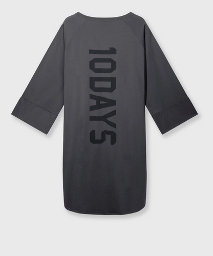 Jersey logo dress - grau (steel blue)