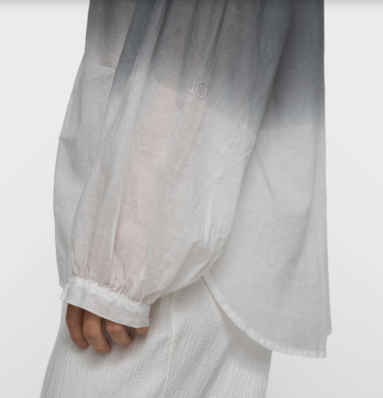 Dip dye blouse - mid grey