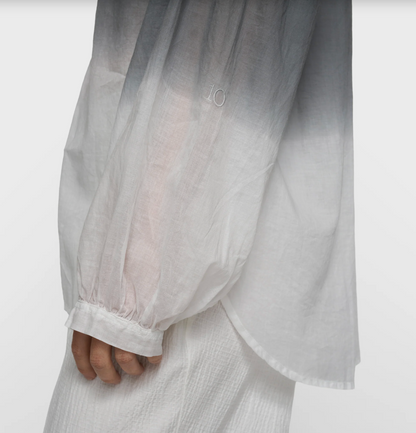 Dip dye blouse - mid grey