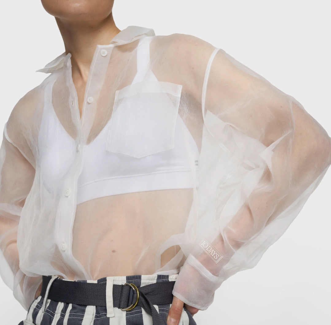 Angel shirt organza - ecru
