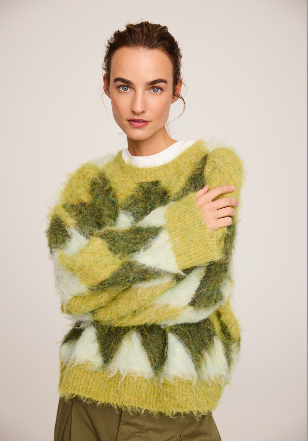 Phil Sweater - Lime argyle