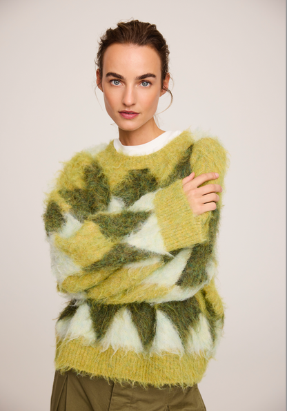 Phil Sweater - Lime argyle