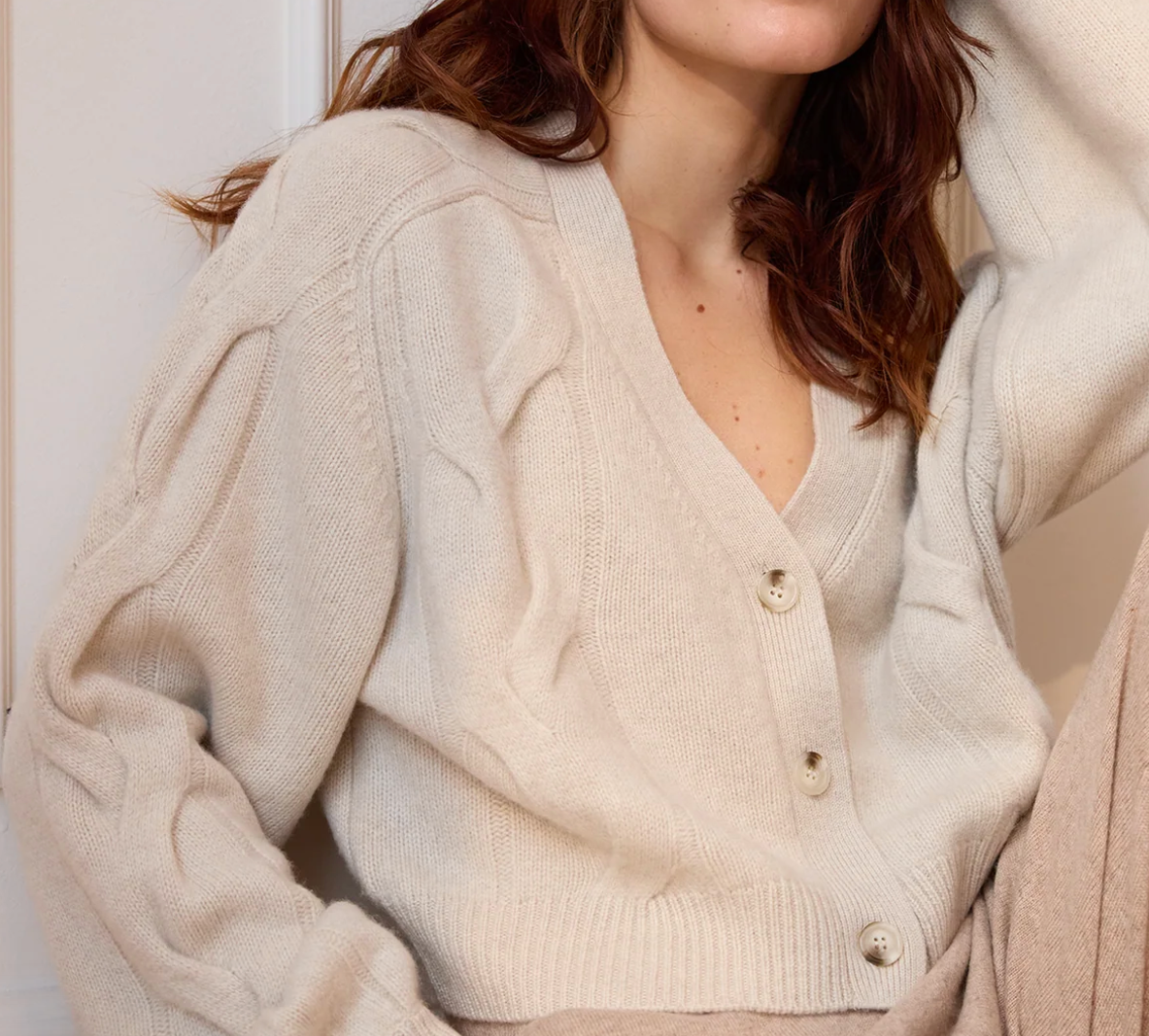 Cardigan Cashmere - vanilla