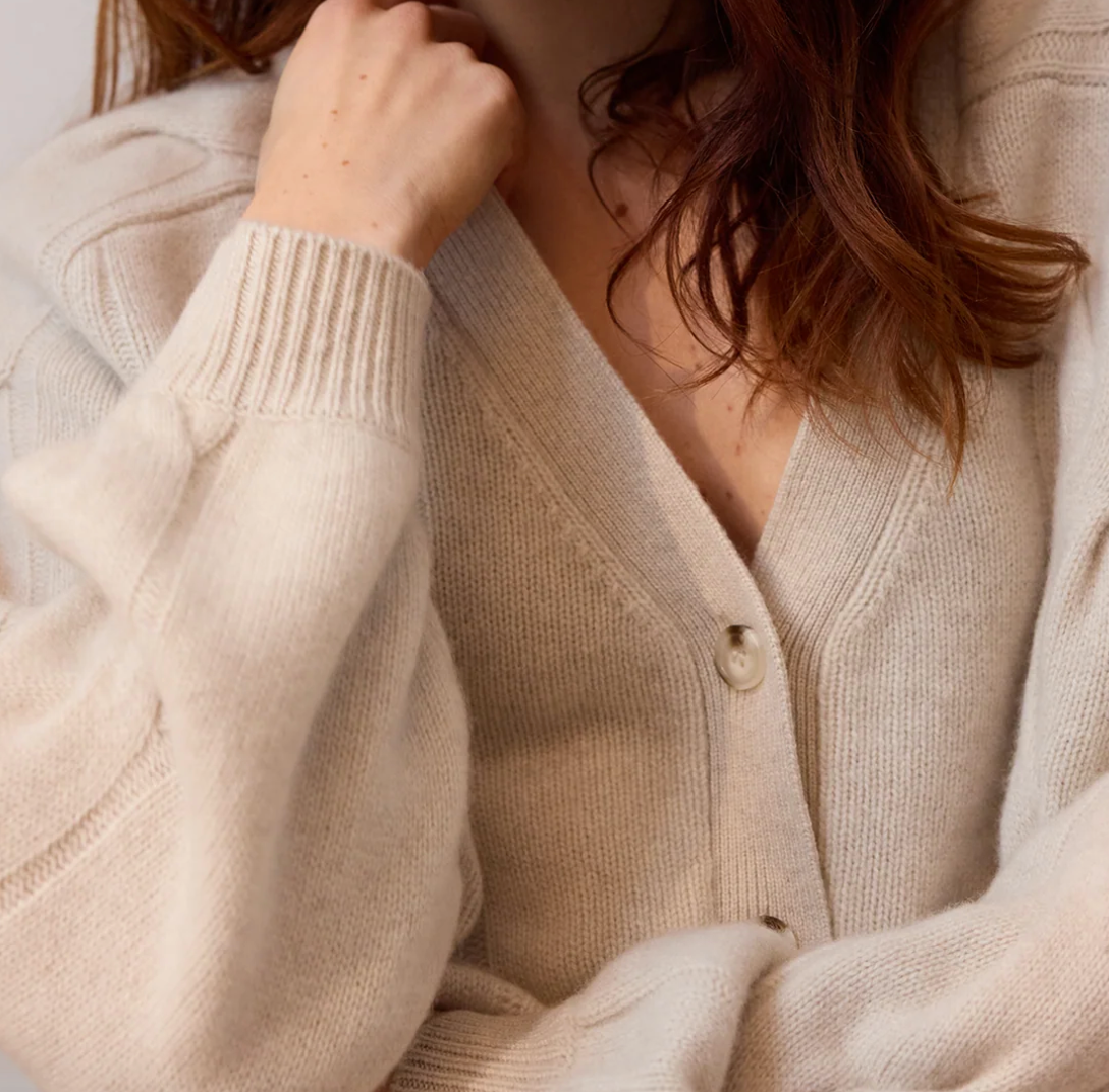 Cardigan Cashmere - vanilla