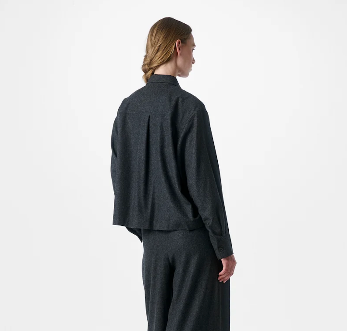 Soft Flannel Shirt - charcoal