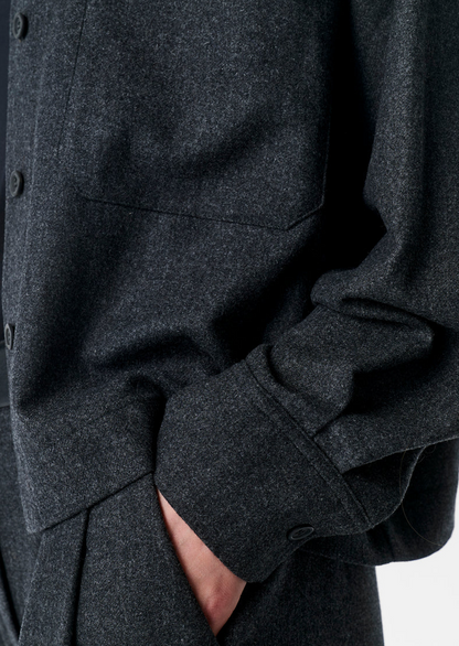 Soft Flannel Shirt - charcoal