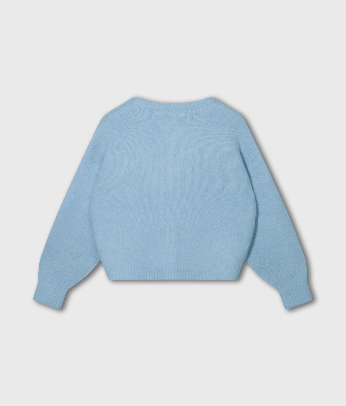 Hairy knit cardigan - angel blue