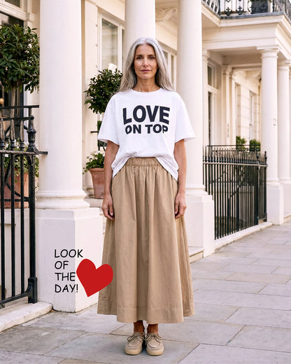 Love petite tee - white