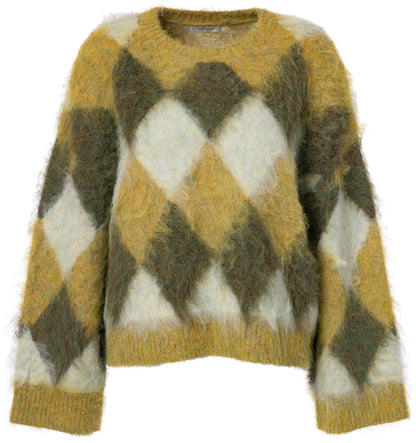 Phil Sweater - Lime argyle