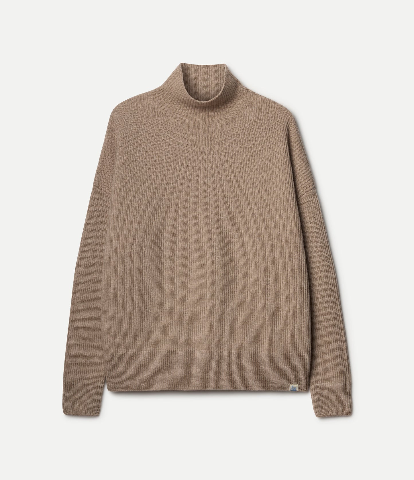 Turtleneck Sweater Relaxed - Merino Wool-Cashmere - faded rye