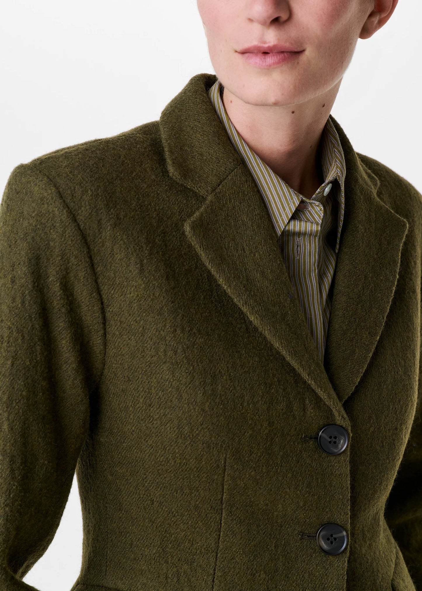 Vintage Wool Waisted Jacket - Fern Green
