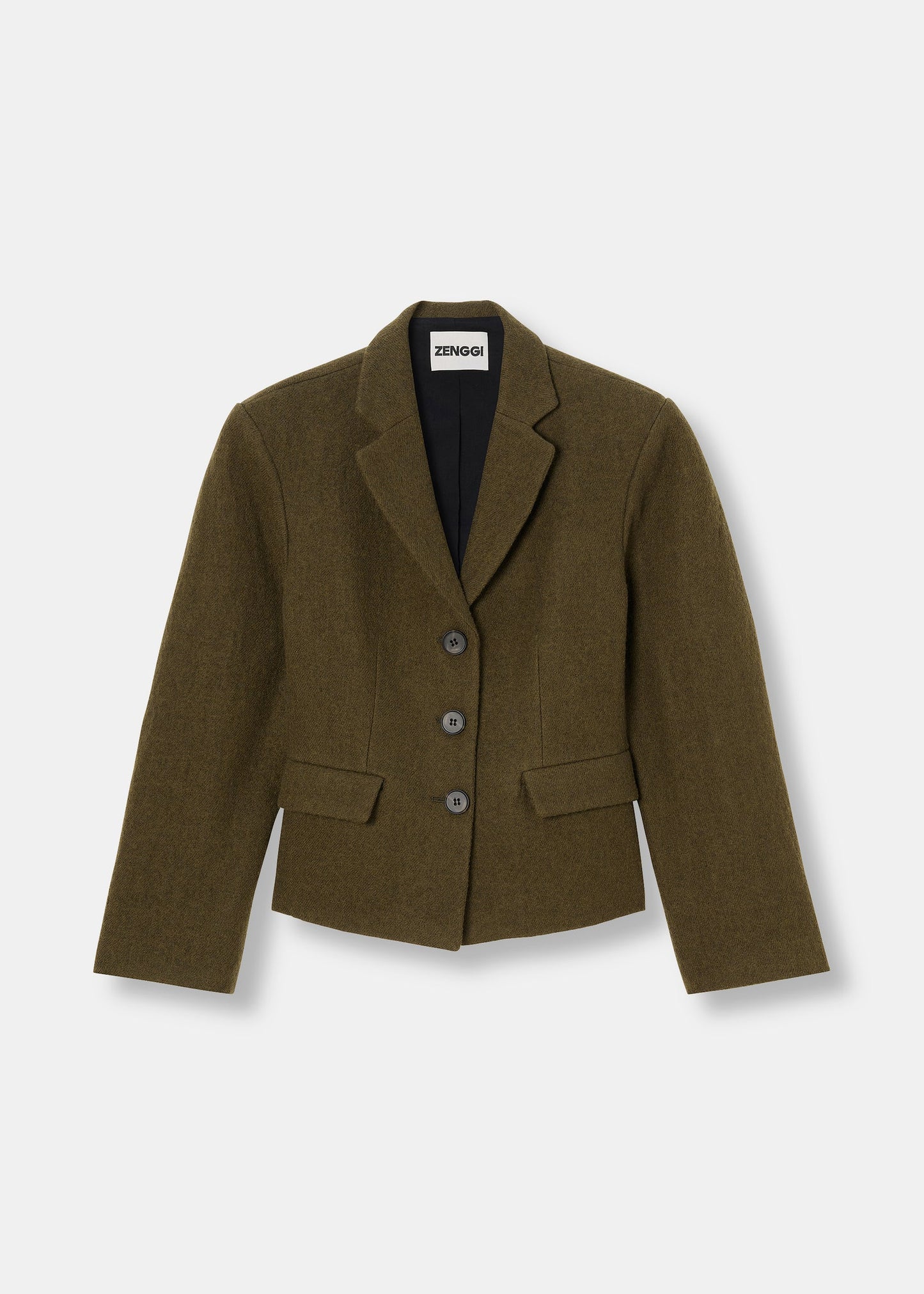 Vintage Wool Waisted Jacket - Fern Green