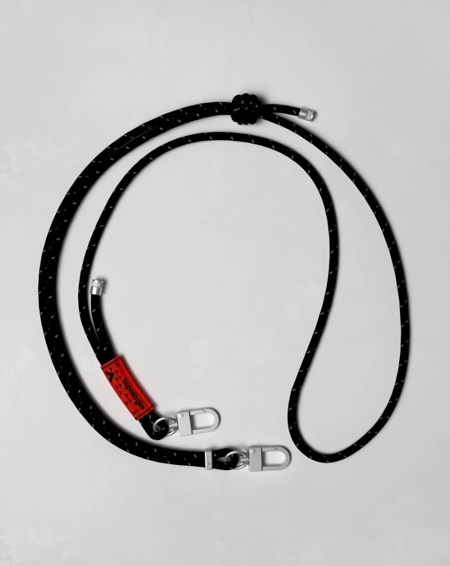 6 mm Rope Strap - black reflective