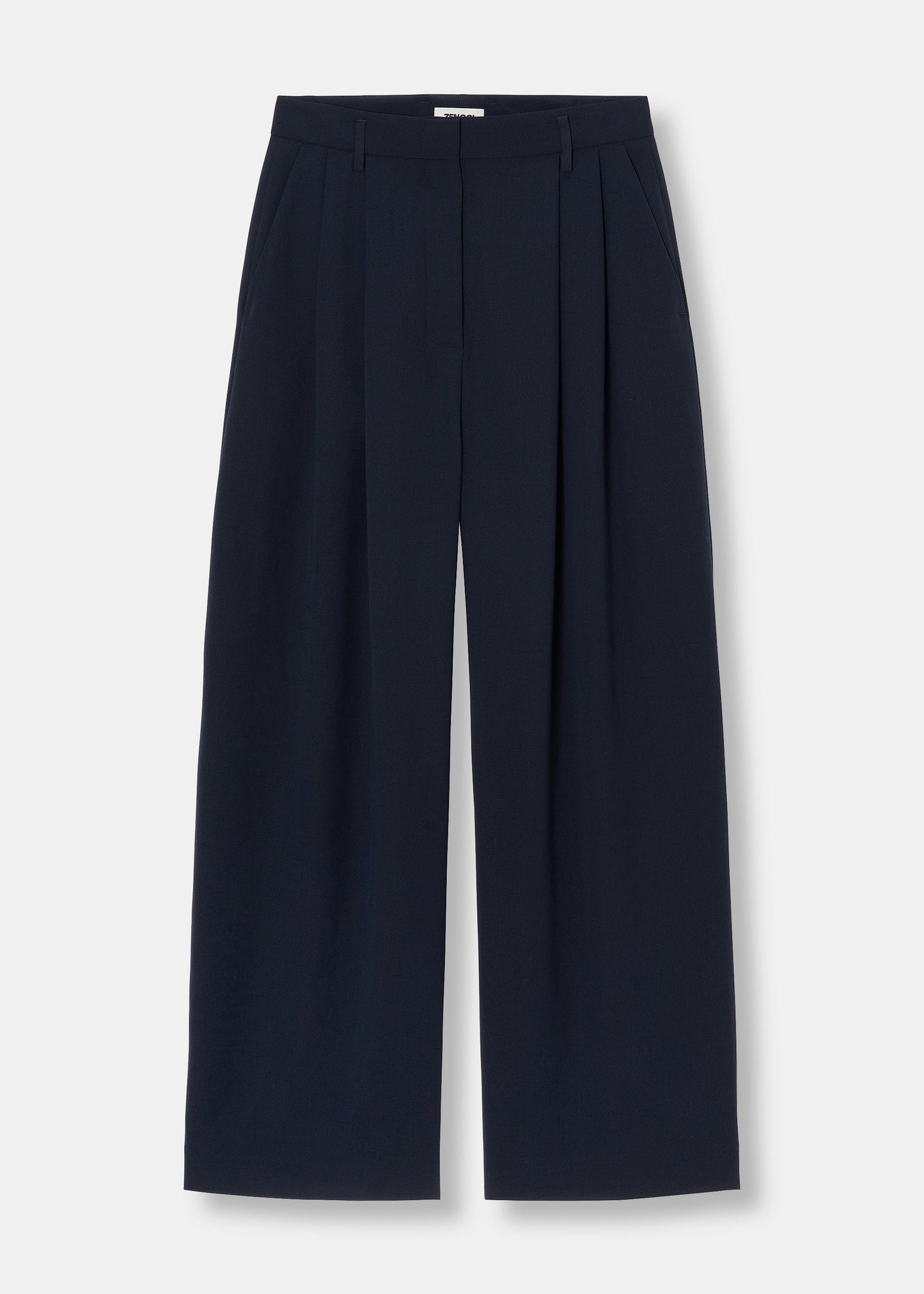 Japanese Crêpe Jade Pants - midnight blue